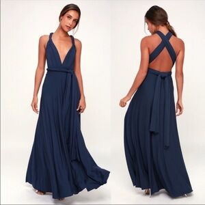 Dark blue lulus wrap dress